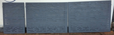 Brama 2 skrzydłowa 500x150cm CNC MONTANA (zestaw z furtką i słupkami)