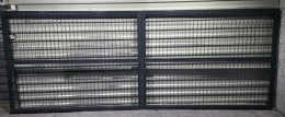Brama 2 skrzydłowa panelowa 400x153cm ALASKA (zestaw z furtką i słupkami)