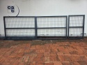 Brama 2 skrzydłowa panelowa 400x173cm ALASKA (zestaw z furtką i słupkami)